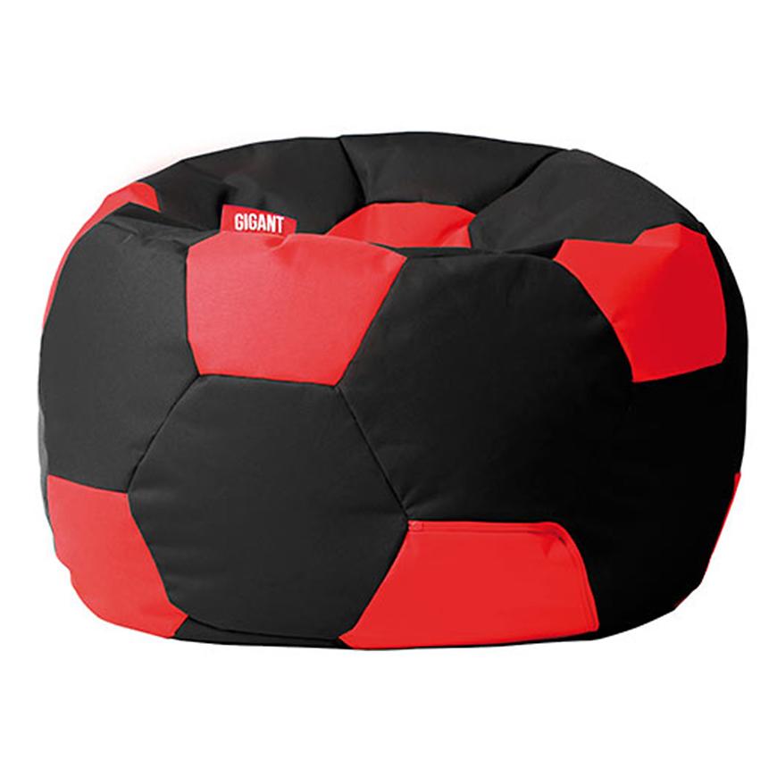 Sedací vak fotbalový míč kordura černo-červený Baumax