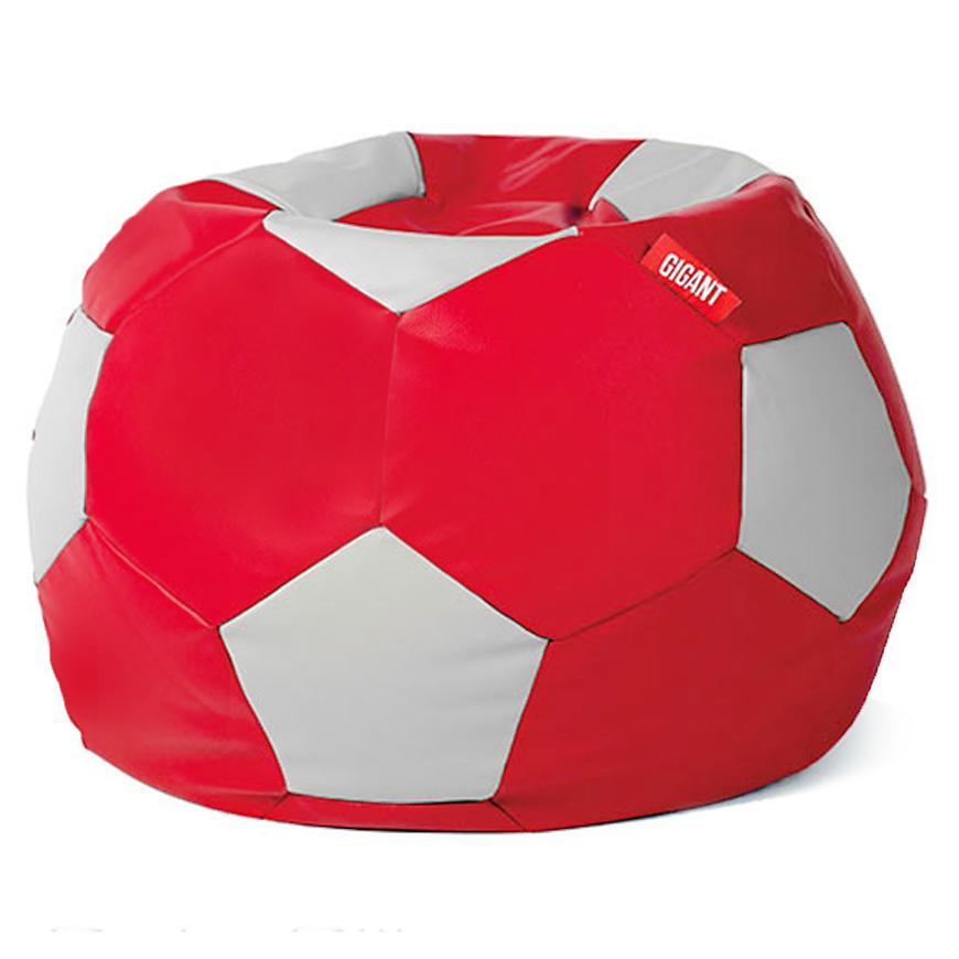 Sedací vak fotbalový míč kordura červeno-bílý Baumax