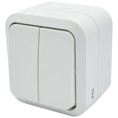 Sériový vypínač na omítku Aqua Pro IP55 vodotěsný bílý DUWI