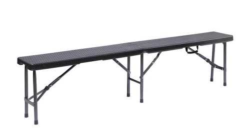 Skládací kempingová lavice černá Baumax