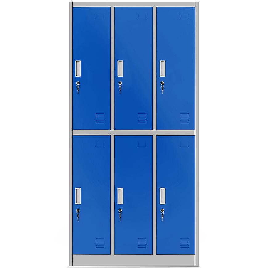 Skříň Igor kov šedá/modrý Baumax