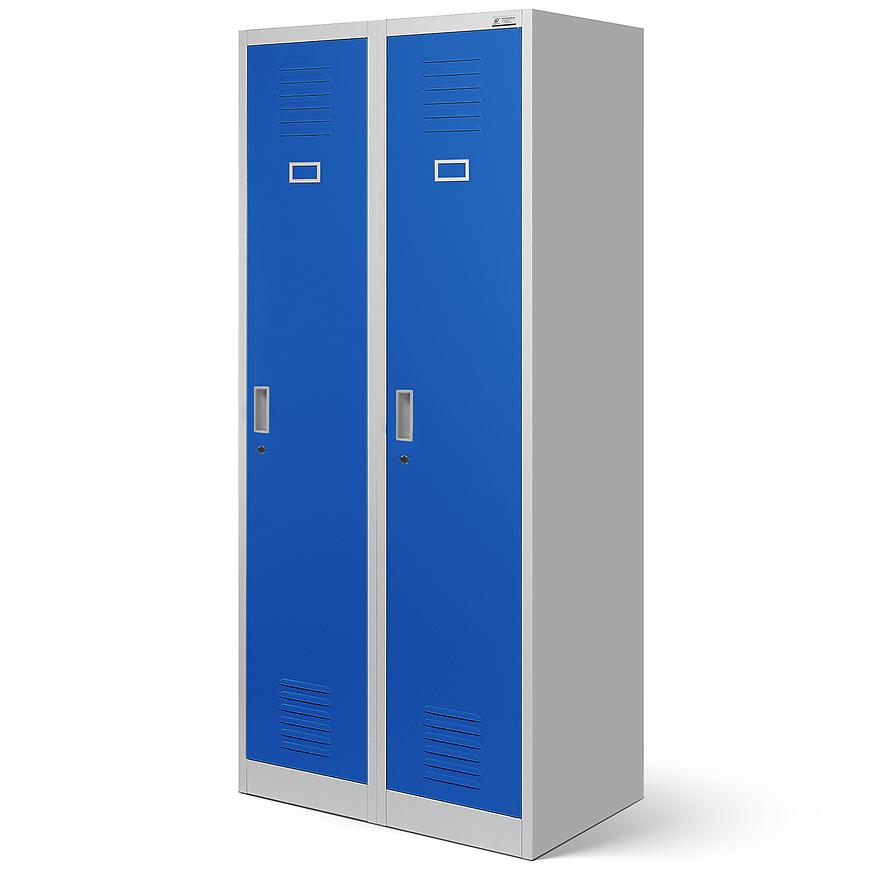 Skříň Kacper kov šedá/modrý Baumax
