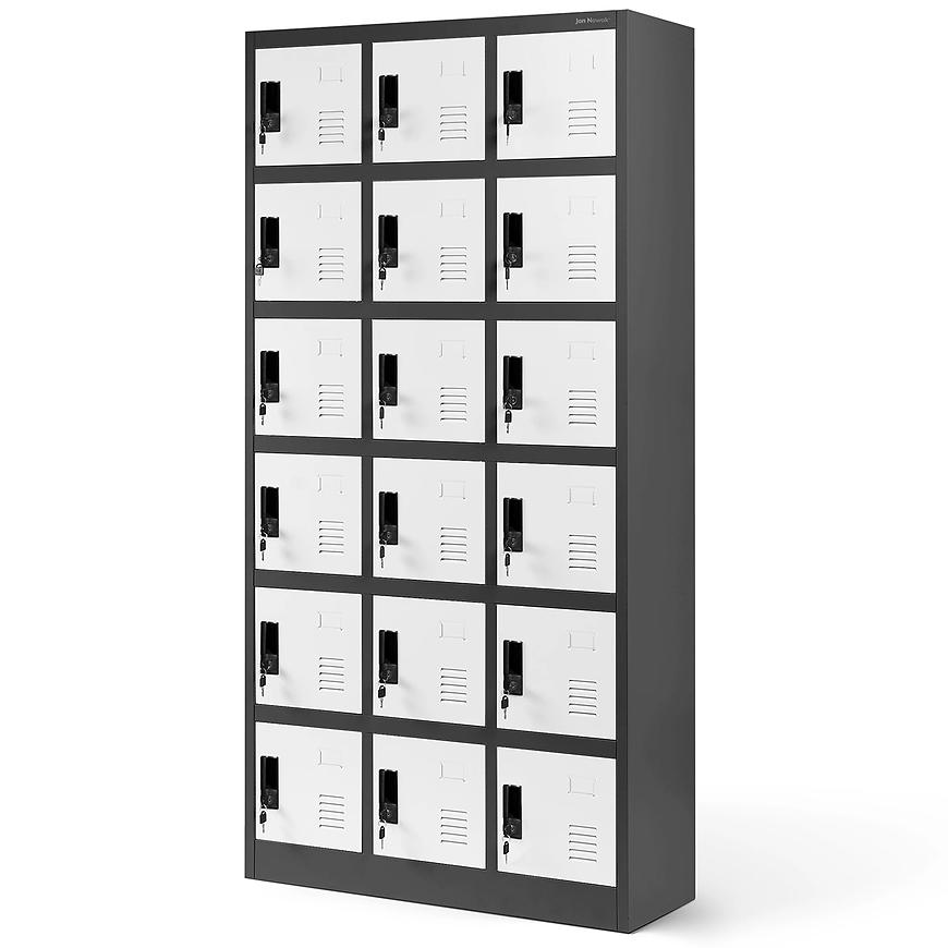 Skříň Karol kov antracit/bílá Baumax