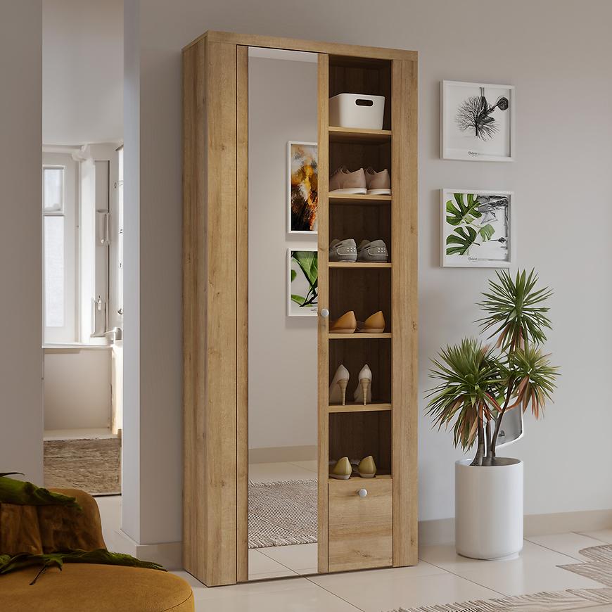 Skříň Larona 1D 1S 87 dub riviera světlý Baumax