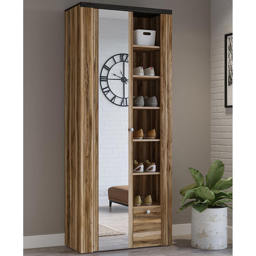 Skříň Larona 1D 1S 87 satin nussbaum Baumax