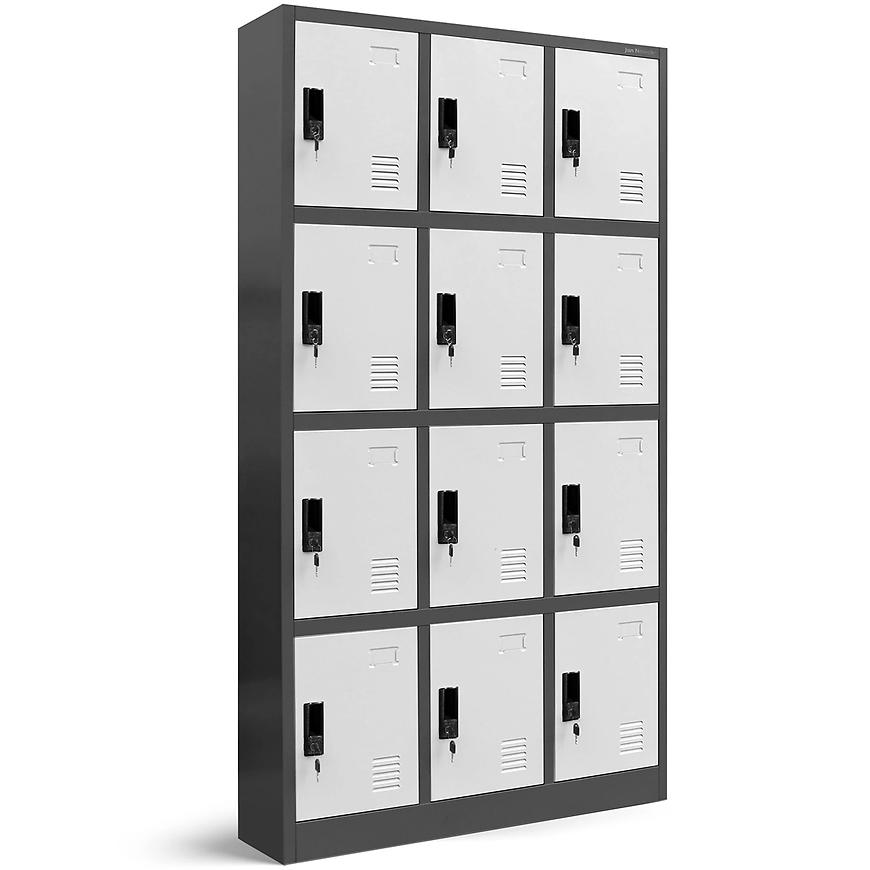 Skříň Marcin kov antracit/bílá Baumax