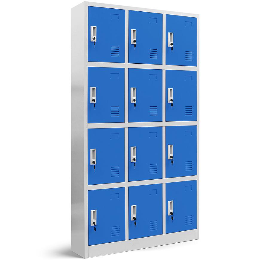 Skříň Marcin kov šedá/modrý Baumax