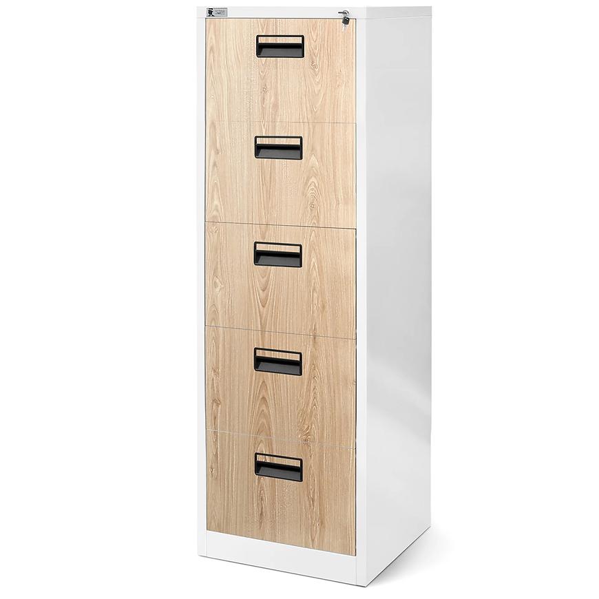 Skříň Sara V005 kov bílá/sonoma Baumax