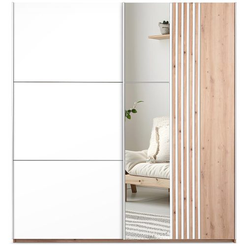 Skříň Sintra 203 bílá/dub wotan Baumax