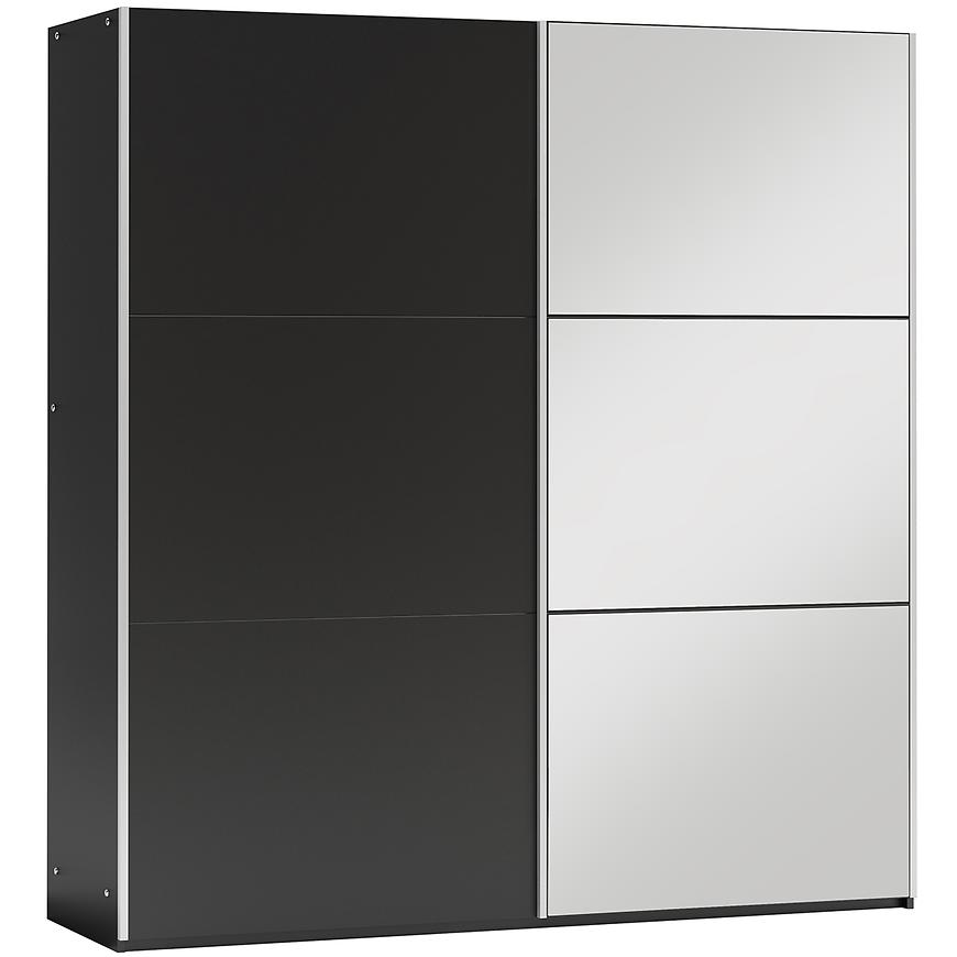 Skříň Vigo 150 černá/zrcadlo Baumax