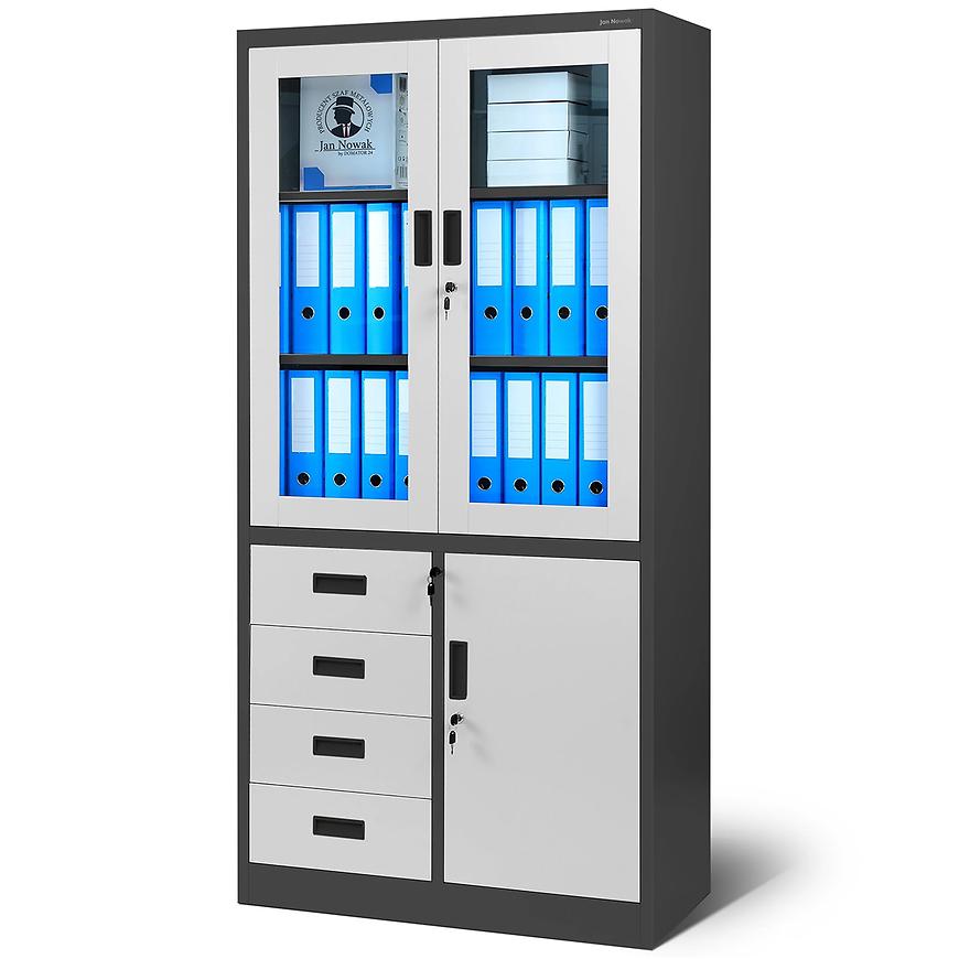 Skříň Wiola kov antracit/bílá Baumax