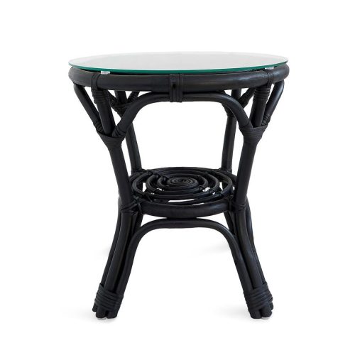 Stolek Quincy Black z přírodního ratanu Baumax