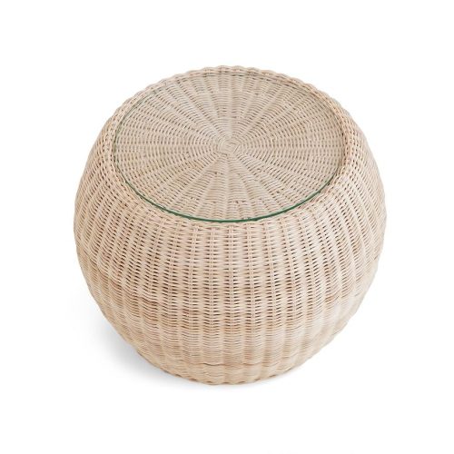 Stolek Quincy Round z přírodního ratanu Baumax