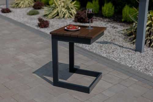 Stolek k zahradnímu lehátku z ořechového dřeva Baumax