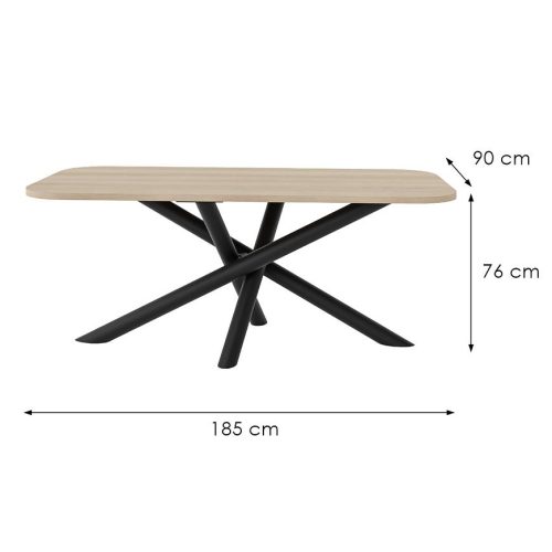 Stůl Oslo 185x90 cm dub Lindberg Baumax