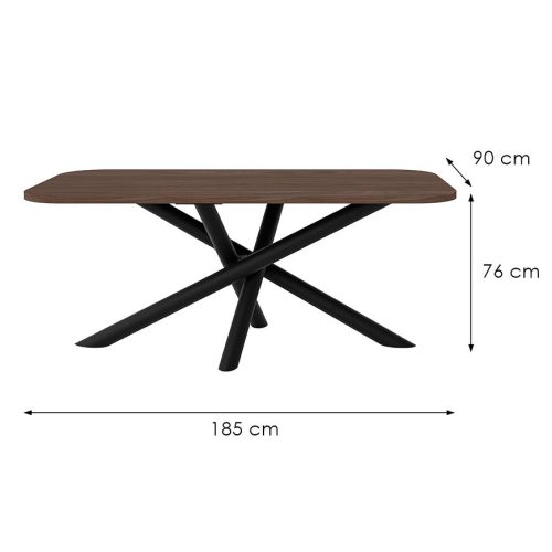 Stůl Oslo 185x90 cm ořech Wisconsin Baumax