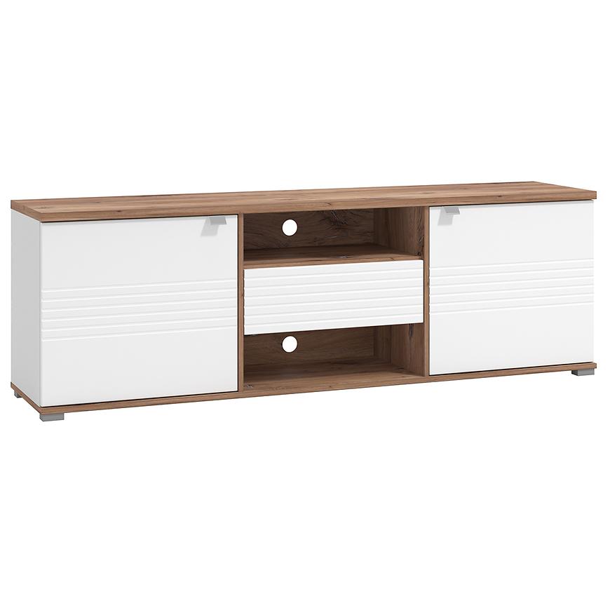 Tv stolek Grenoble bílá/dub 11011977 Baumax