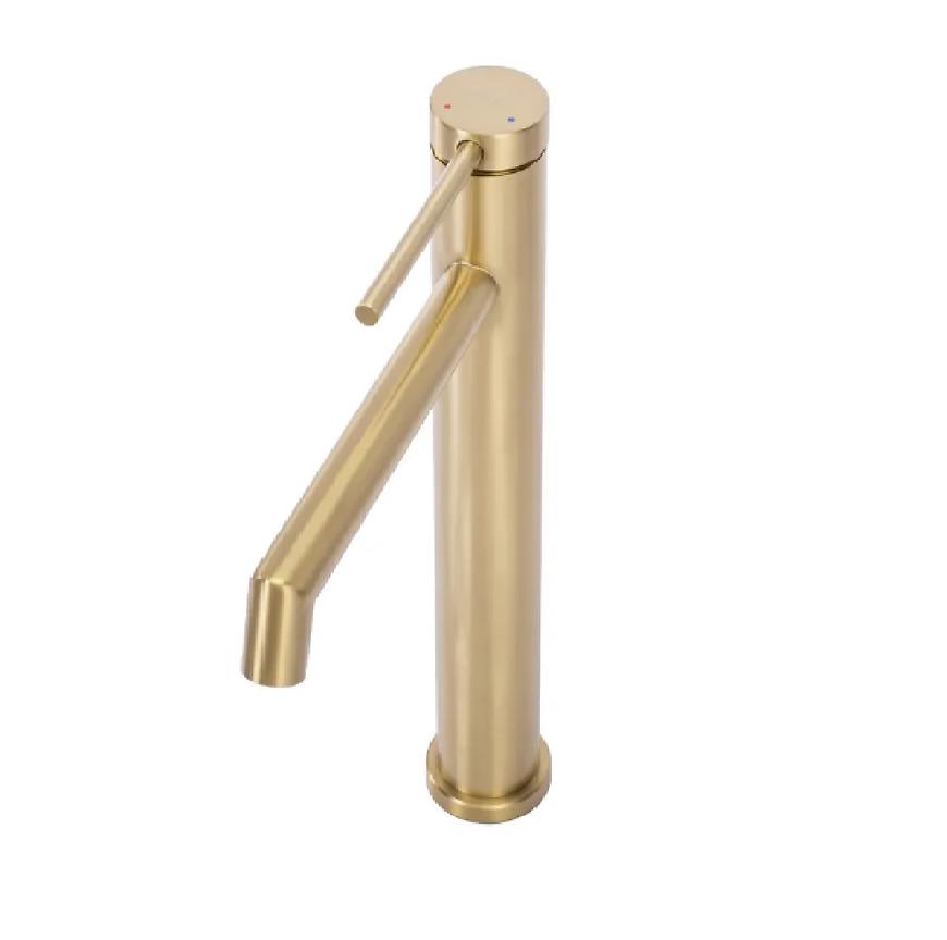 Umyvadlová baterie stojací vysoká Foss tučnější vysoce kartované zlat Baumax