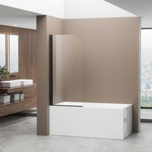 Vanová zástěna Top 70x140 black Aqua Mercado