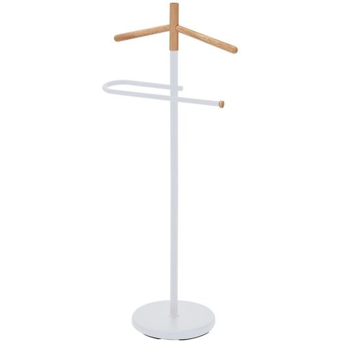 Věšák na oblečení/němý sluha GC6679 bílá/přírodní Baumax