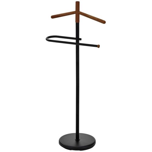 Věšák na oblečení/němý sluha GC6679 černá/ořech Baumax