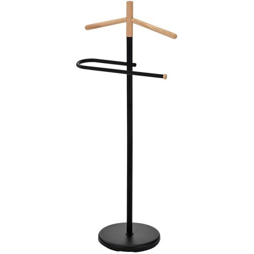 Věšák na oblečení/němý sluha GC6679 černá/přírodní Baumax