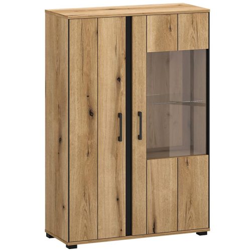 Vitrína 2d3s Kendal C Light + Black Baumax