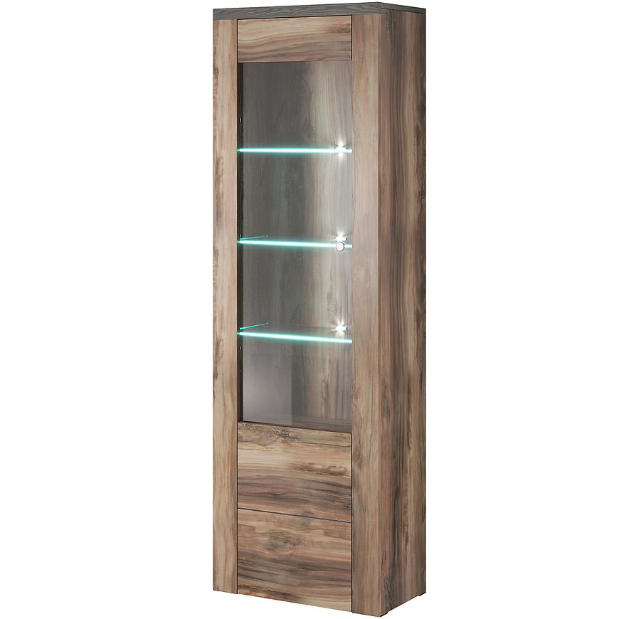 Vitrína Larona 05 1D satin nussbaum Baumax