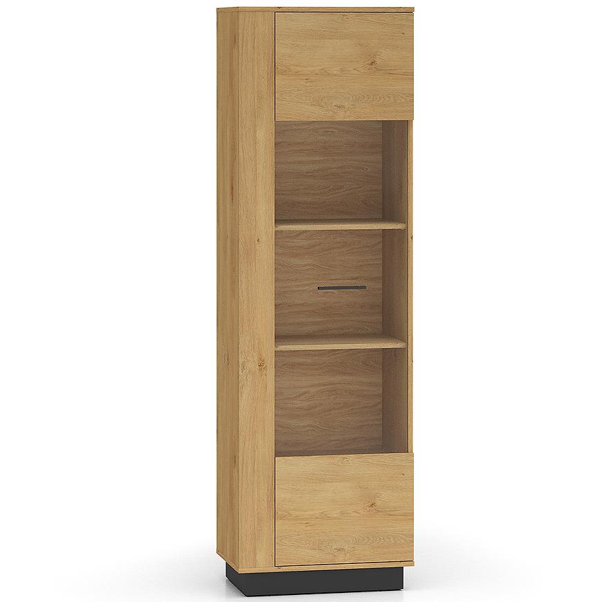 Vitrína Modesto 02 dub/černý Baumax