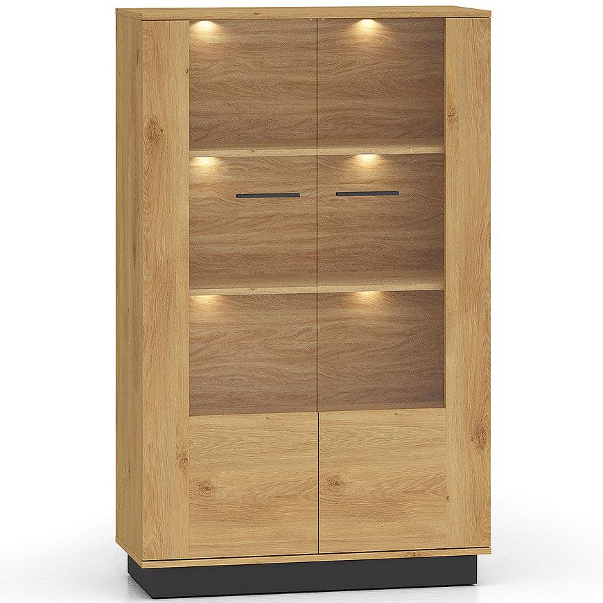 Vitrína Modesto 03 dub/černý Baumax