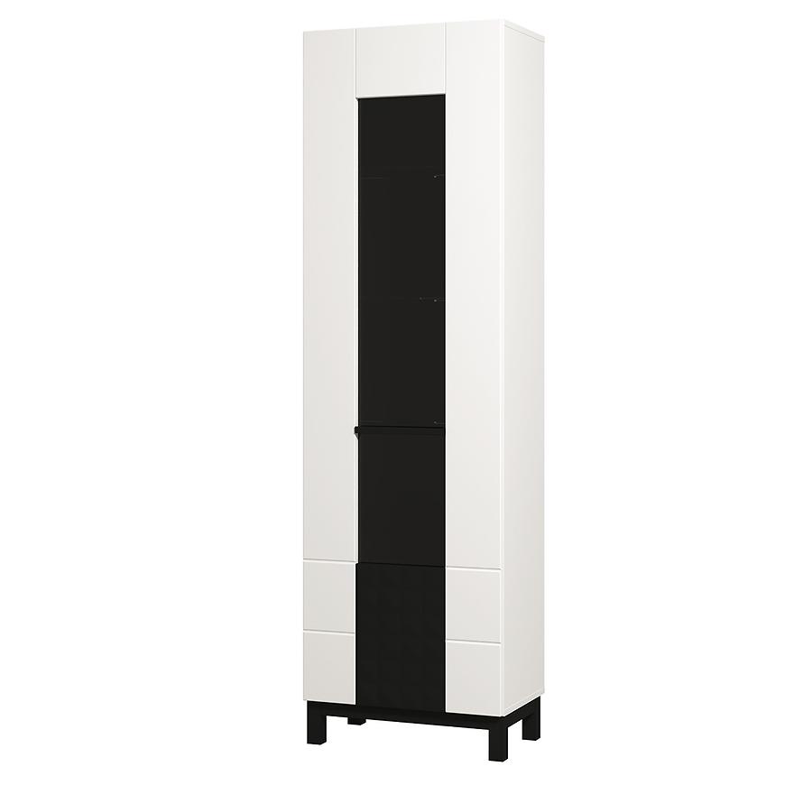 Vitrína Sarthe 1K bílá/černá 11013673 Baumax