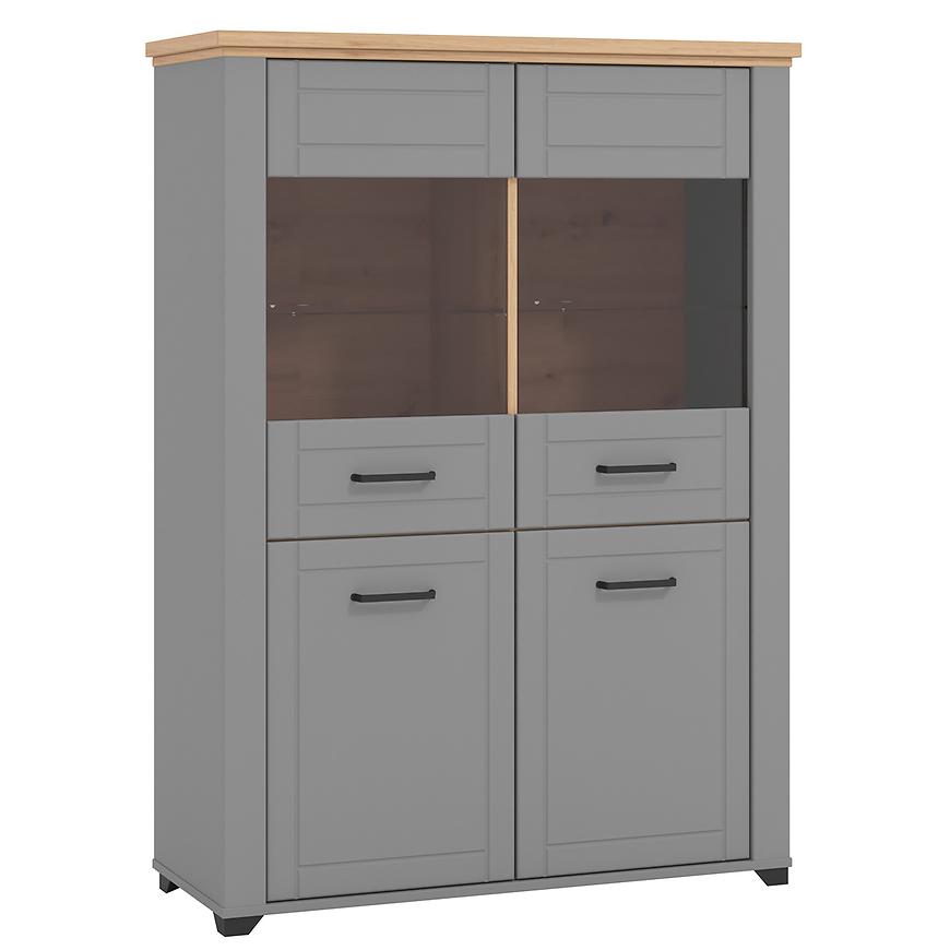 Vitrína Valencia 2K grafit/artisan 11011378 Baumax