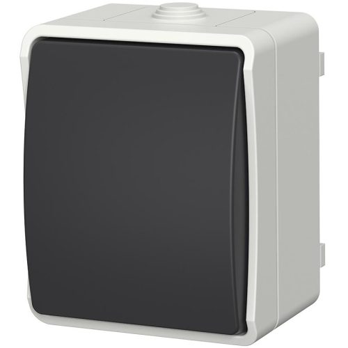 Vypínač univerzální na omítku Aqua Plus IP54 vodotěsný šedý DUWI