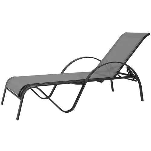 Zahradní lehátko Lagos šedé