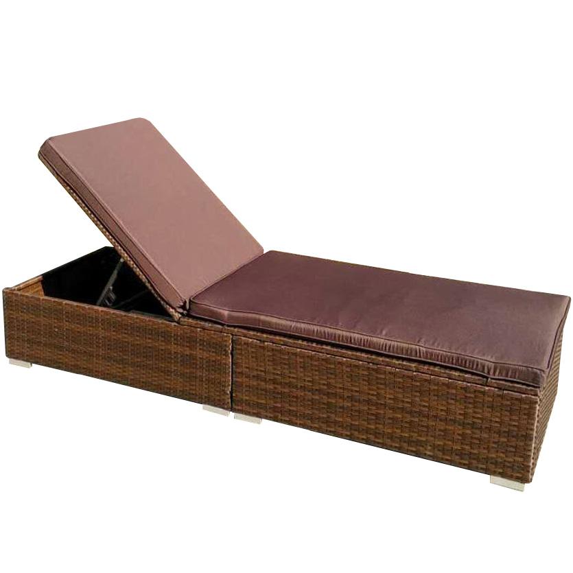 Zahradní lehátko New York hnědé Baumax