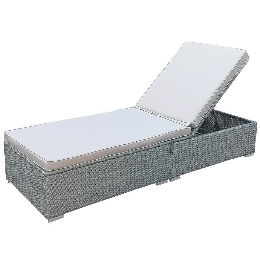 Zahradní lehátko New York šedé Baumax