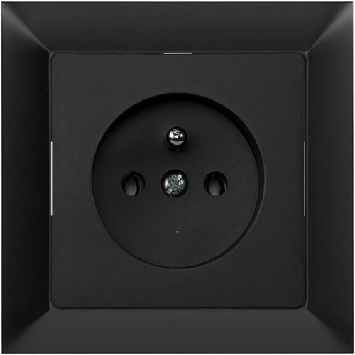 Zásuvka 2P+PE Medium černá TIMEX