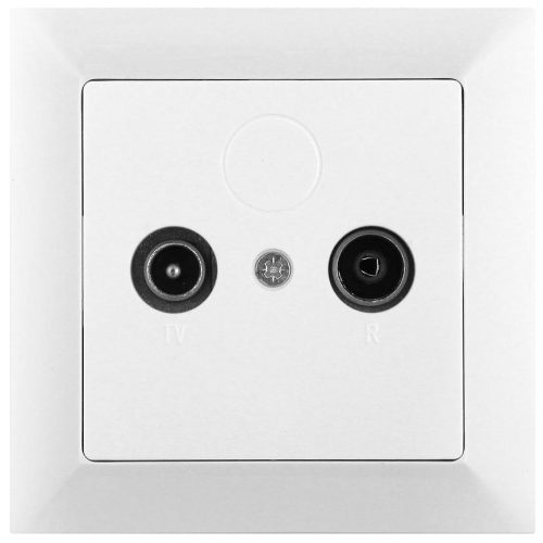 Zásuvka RTV koncová Medium bílá TIMEX