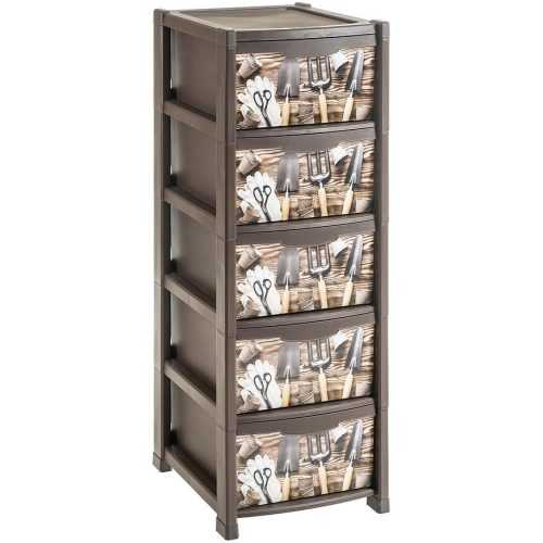 Zásuvkový regál s 5 šuplíky 50x40x115 Baumax