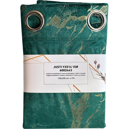 Závěs s oky Velvet Justi YX514/15 135x250 zelený Baumax