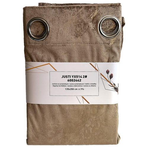 Závěs s oky Velvet Justi YX514/2 135x250 béžový Baumax