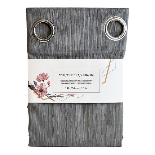 Závěs s oky YC11932/200G/053/140x250 cm šedý Baumax