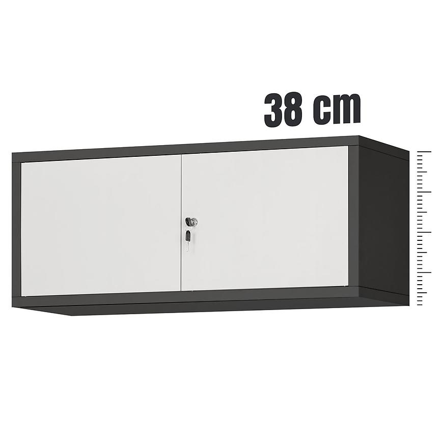 Závěsná skříňka Ewa kov antracit/bílá Baumax