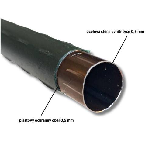 Tyč zahradní poplastovaná