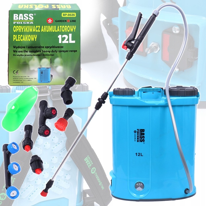 Aku zádový postřikovač 12l 8626 BASS