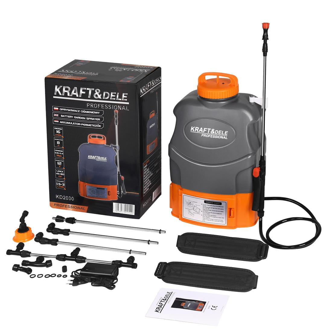 JIPOS Akumulátorový postřikovač 16l KD2030 KRAFT&DELE