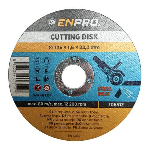 Kotouč na kov řezný Ø 125 x 1