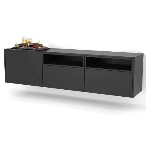 Elektrický krb Tecero Cassette 400/600 černý WARMTEC