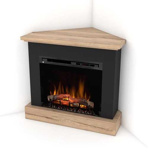 Elektrický krb Yukon Nar. 28 černá/světlý dub WARMTEC