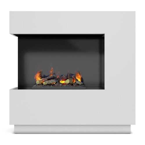 Elektrický krb Zen levý 400/600 bílá/přírodní WARMTEC